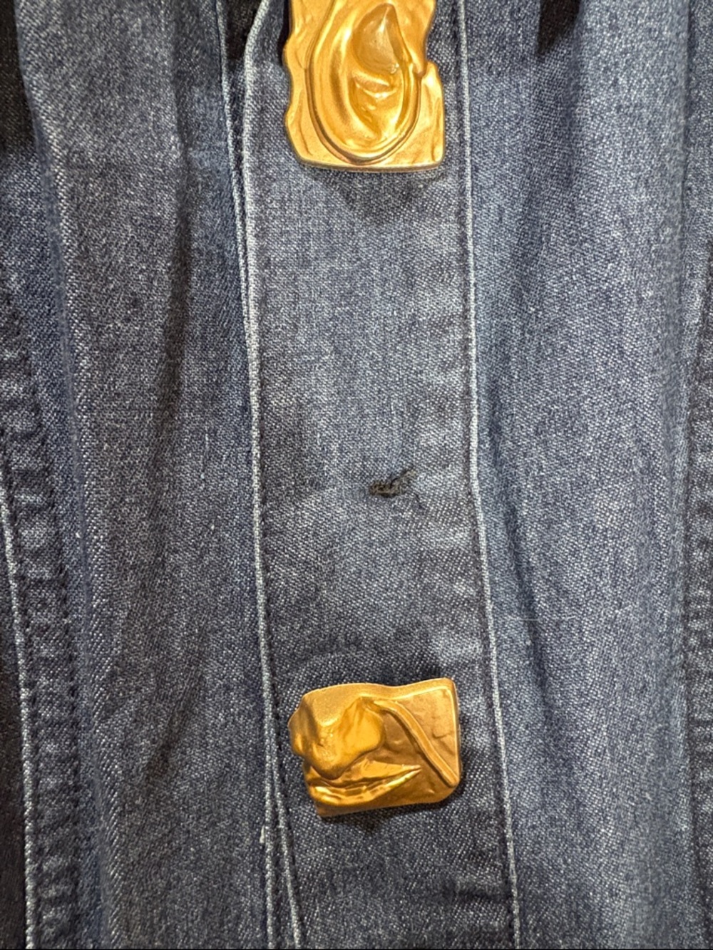 Women’s Denim Button-Front Dress - Blue - Picture 5 of 11